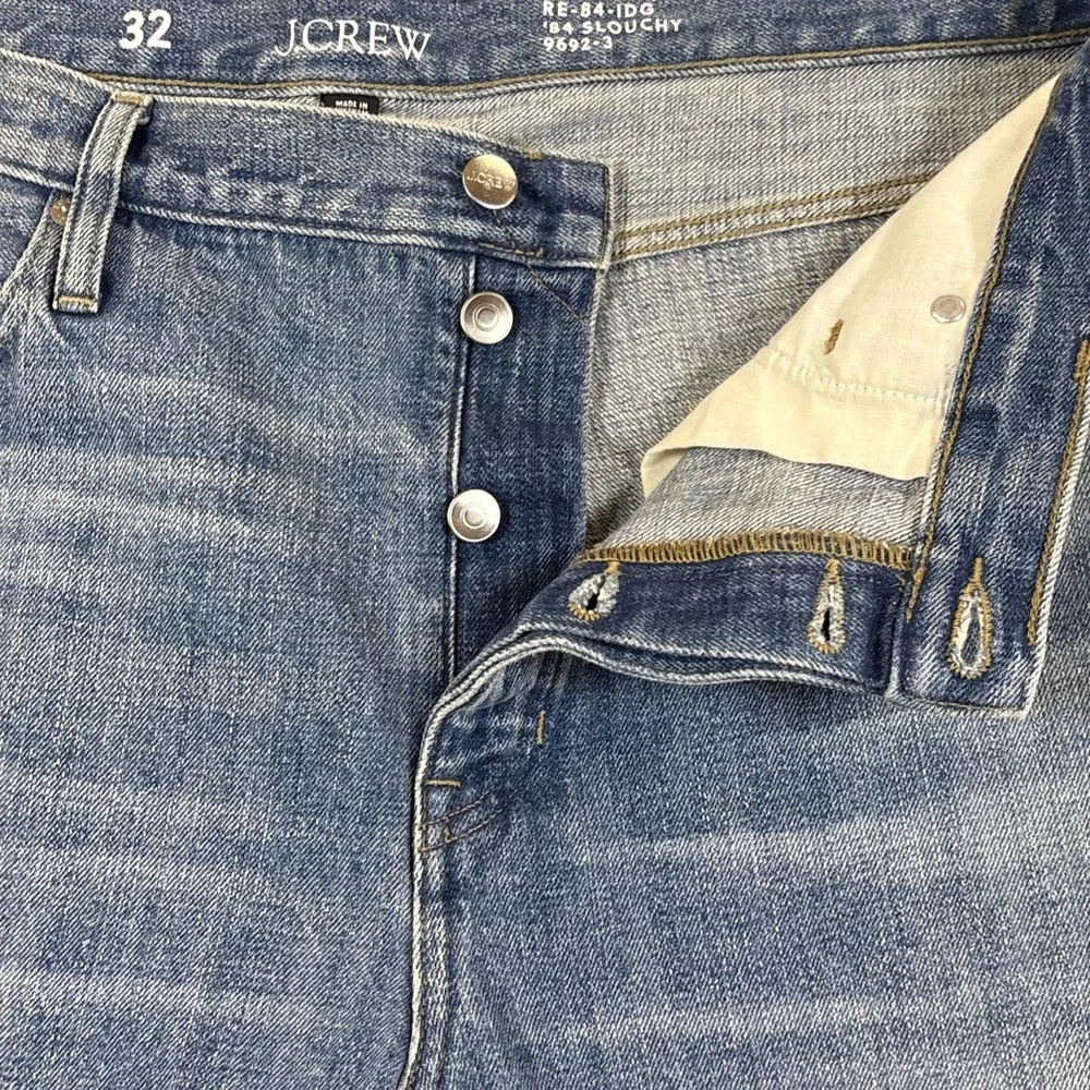 J Crew Women '84 Slouchy High Rise Wide Leg Jeans 32x31(38x31) Baggy Loose Comfy